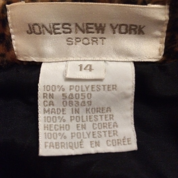 Jones New York -   Faux Fur Animal Print Mini Skirt - Picture 8 of 8